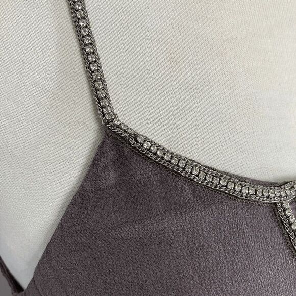 Stella McCartney M 40 Brown Slip Dress Crystal NWD Y2K does 20s VTG Gatsby $1295 - Picture 7 of 15